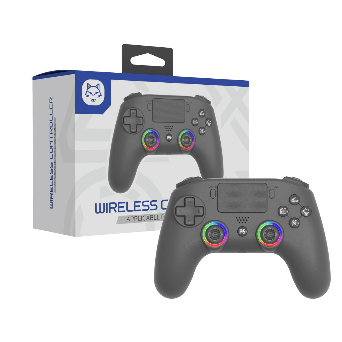 Wireless RGB Gaming Controller with Hall-Effect Joysticks
