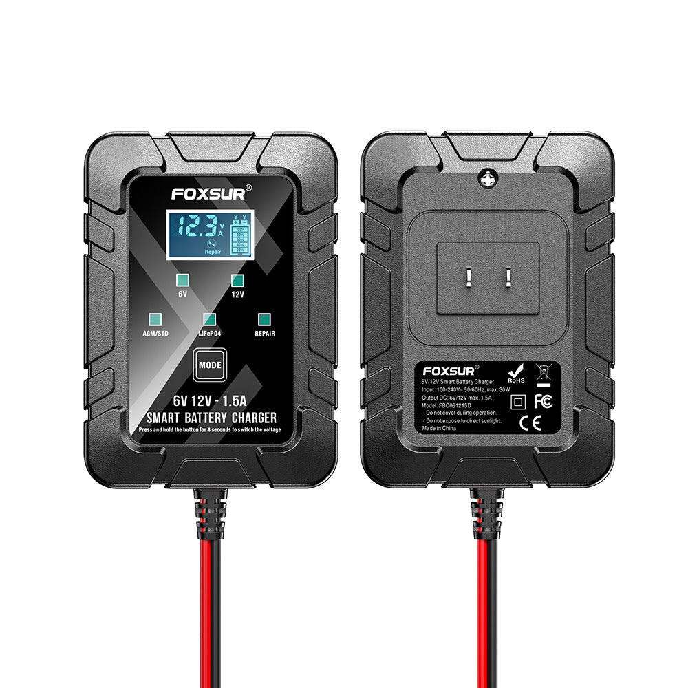 6V/12V 1.5A Automatic Battery Charger & Maintainer
