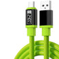 Matcha Green Silicone Charging Cable with Digital Display