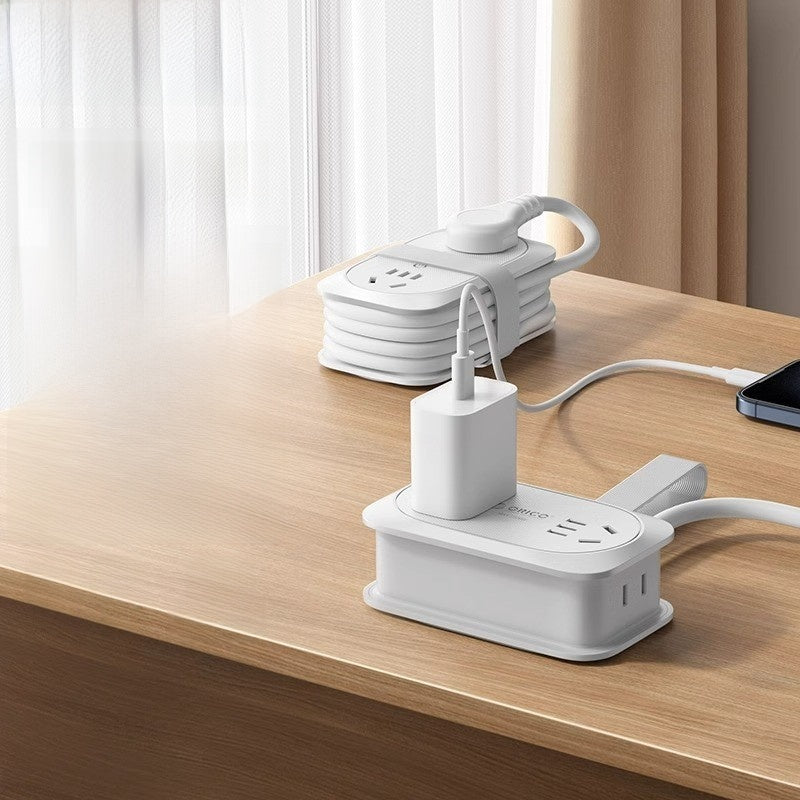 Compact 4-Outlet Power Strip with 1.3m Cord
