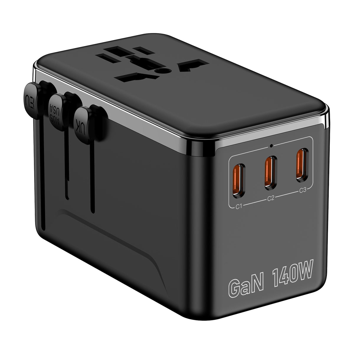 140W GaN Travel Charger with 3 USB-C & 1 USB-A Ports