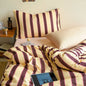 Striped Polyester Duvet Cover Set – 3 & 4 Pieces