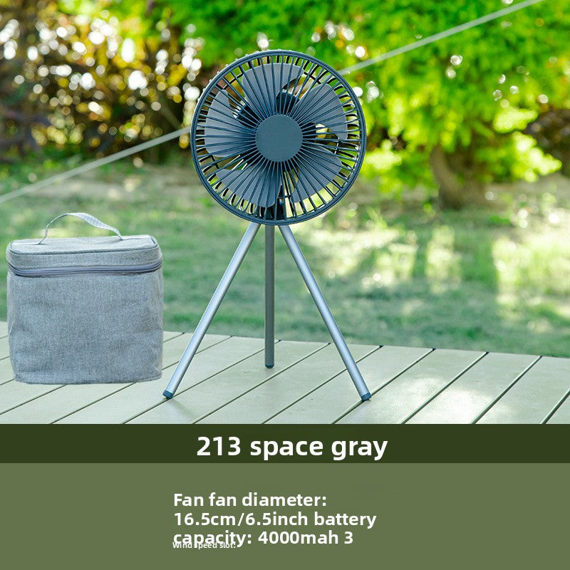 Rechargeable Camping Fan with Tripod & Hanging Hook