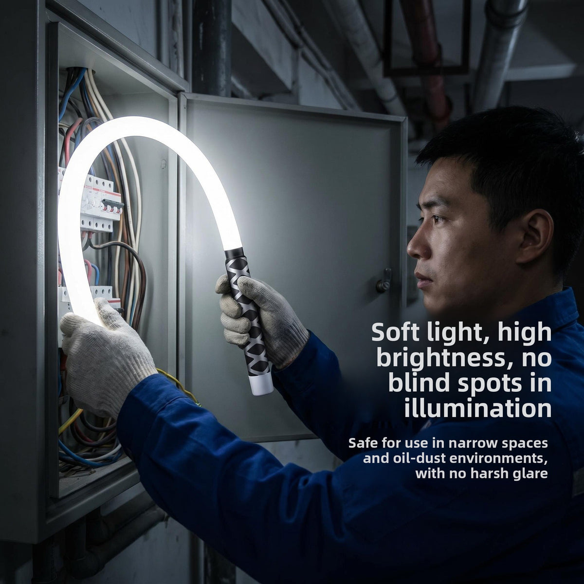 Bendable LED Work Light – 800 lm, USB Rechargeable