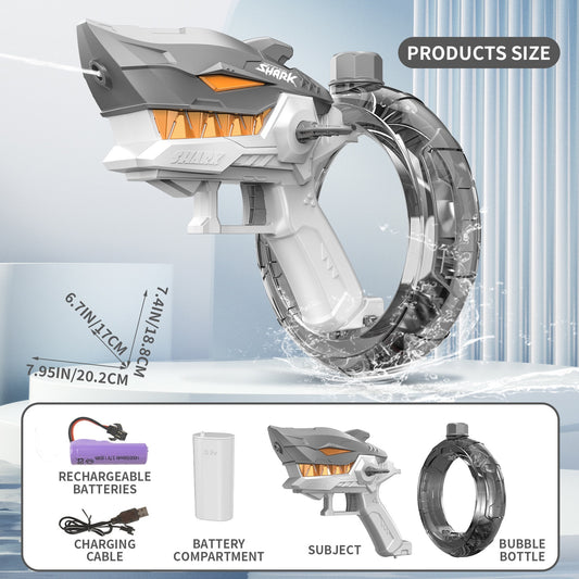 Shark Blast Electric Water Gun | Auto-Fire Summer Toy