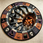 Halloween Round Crystal Velvet Rug Stain Wear Resistant Easy Clean