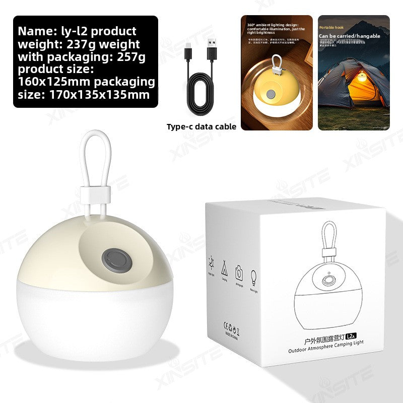 Rechargeable Silicone LED Camping Light – 1800mAh