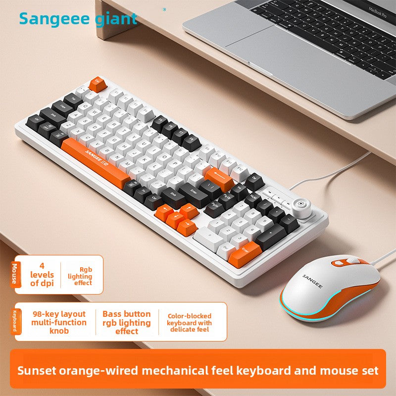 Sangee K18 Wired Backlit Keyboard with Volume Knob