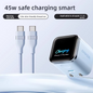45W USB-C PD Charger with Digital Display – Chinese Plug