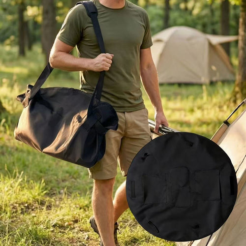 2-in-1 Camping Storage Bag & Fold-Out Picnic Mat