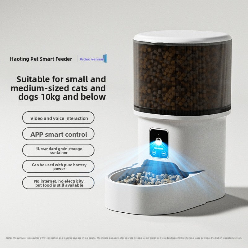 Automatic Pet Feeder – Timer, Wi-Fi & Video Options