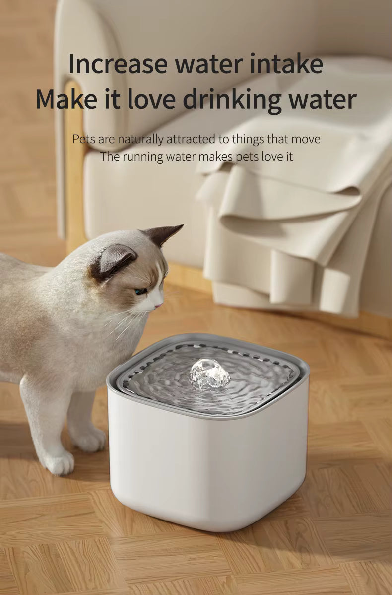 Petal Cat Water Fountain | 3L Silent USB Dispenser