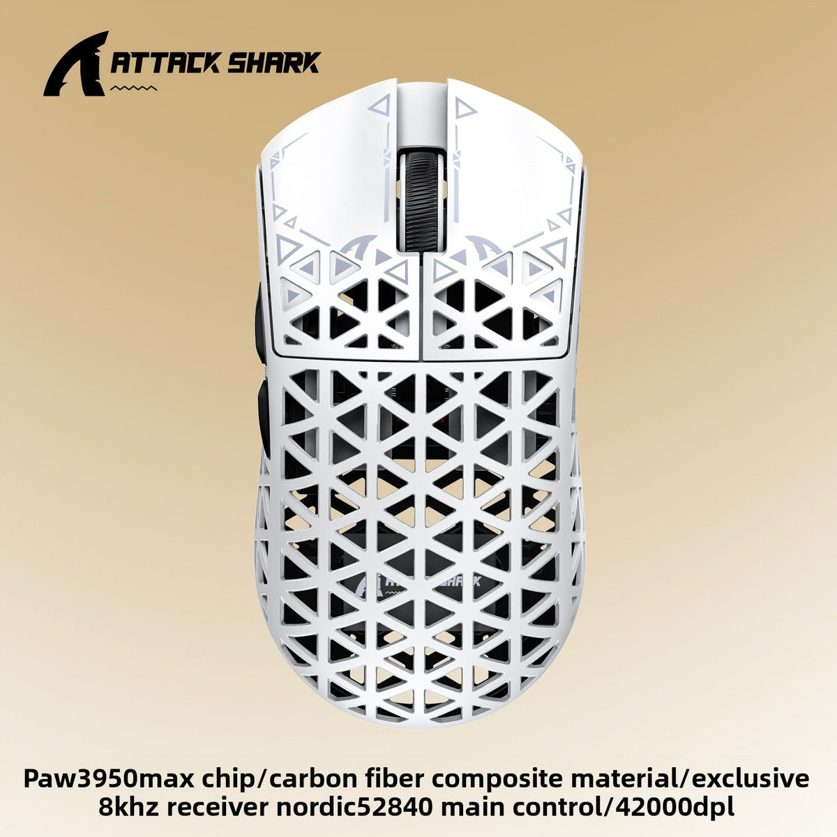 ATTACK SHARK R5 Ultra Tri-Mode Carbon-Fibre Gaming Mouse