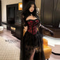 Women's Halloween Lace Costume – Red & Black Mix-and-Match Sets