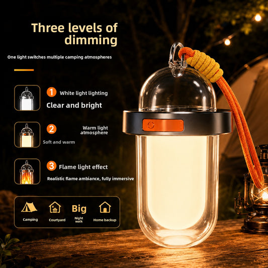 Portable Solar Camping Light with 3-Level Dimming