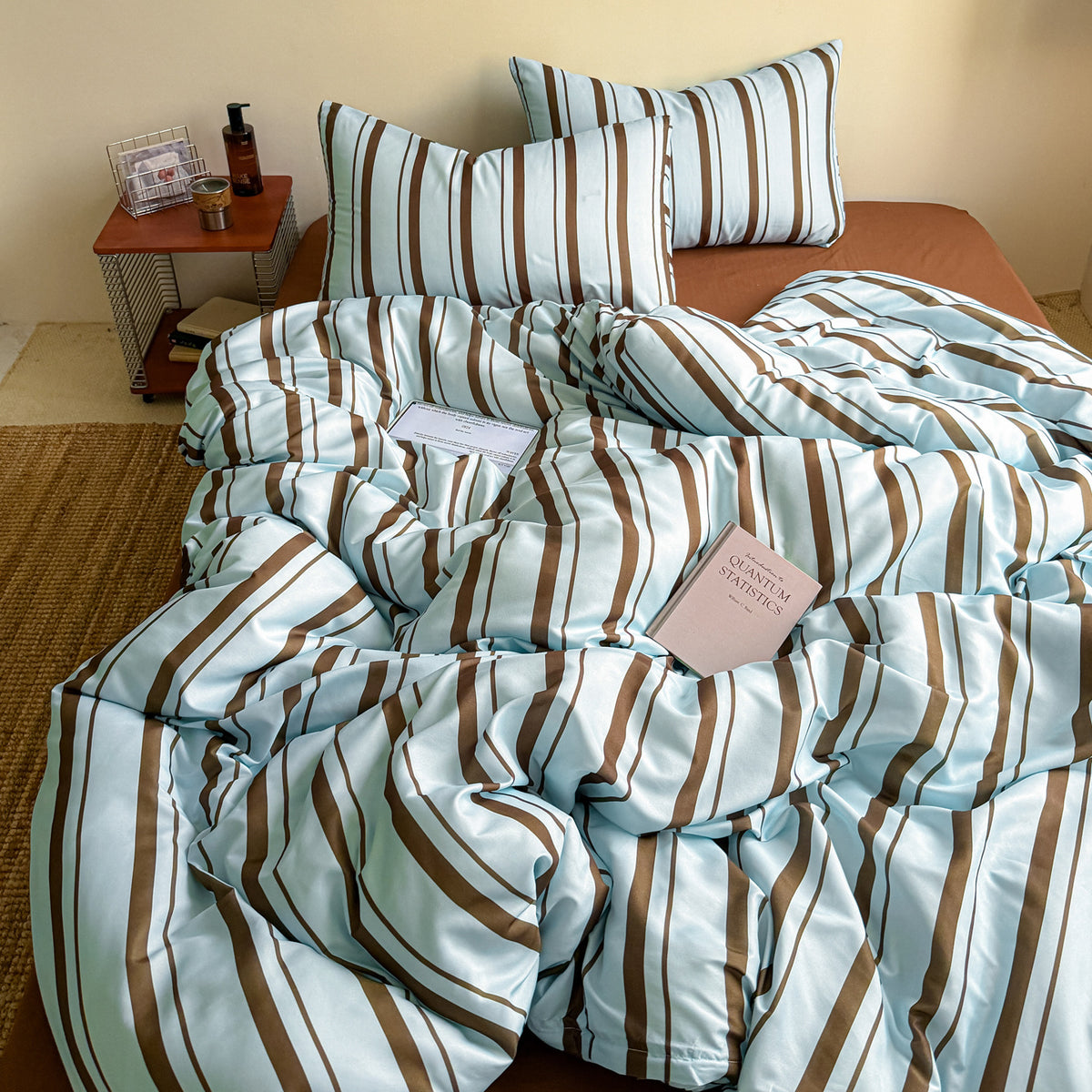 Striped Polyester Duvet Cover Set – 3 & 4 Pieces