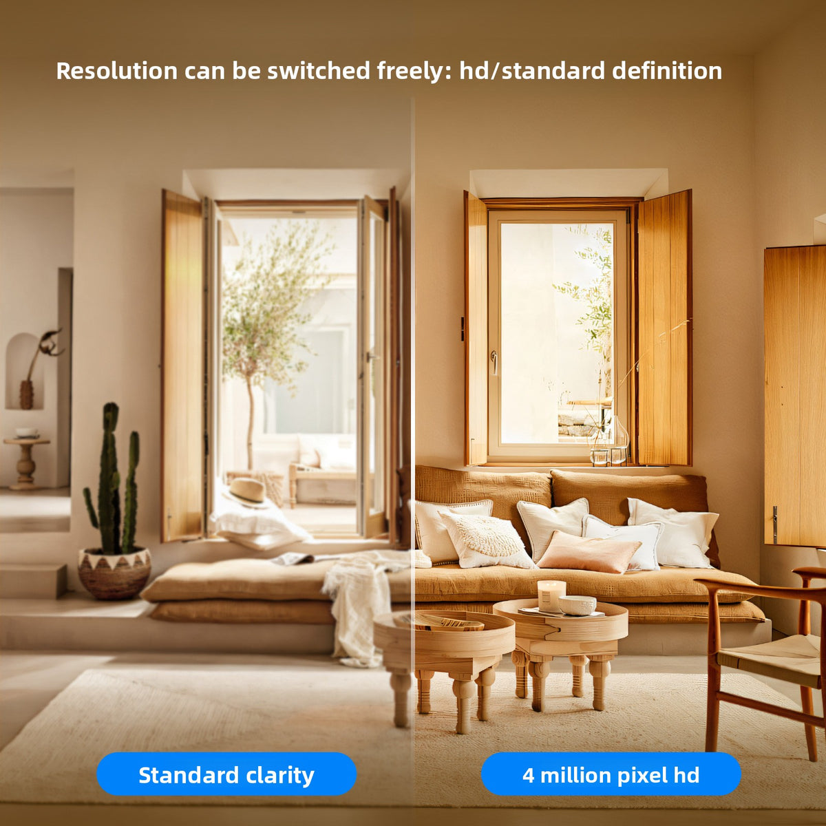 4MP Indoor WiFi Security Camera with Night Vision