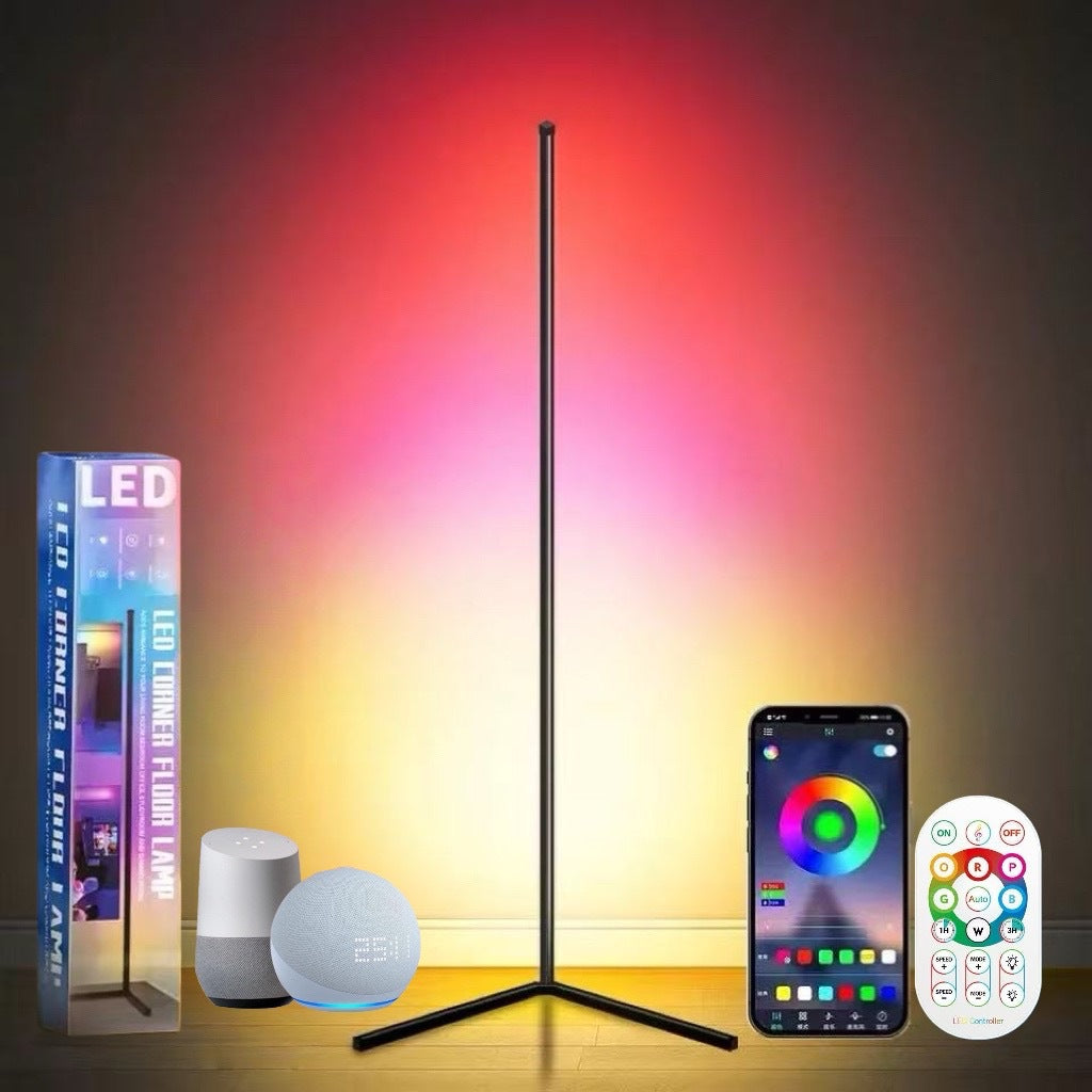 142cm LED Corner Floor Lamp – RGBIC & Smart Control Options