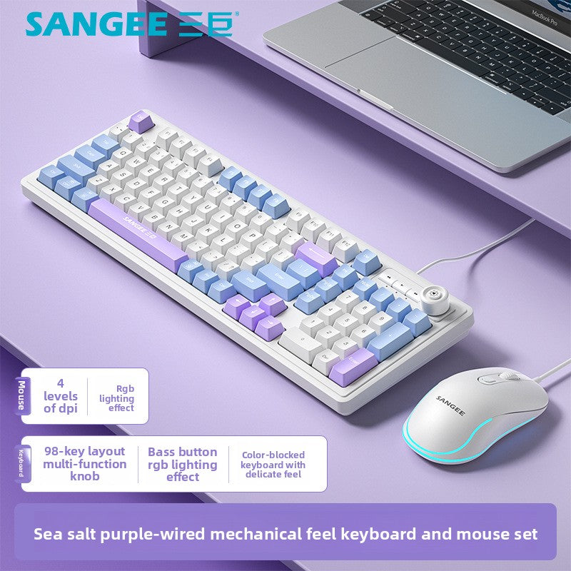 Sangee K18 Wired Backlit Keyboard with Volume Knob