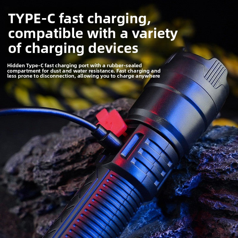 P50 Rechargeable LED Flashlight with Adjustable Focus & USB-C — QIUOLA | qiuola.com