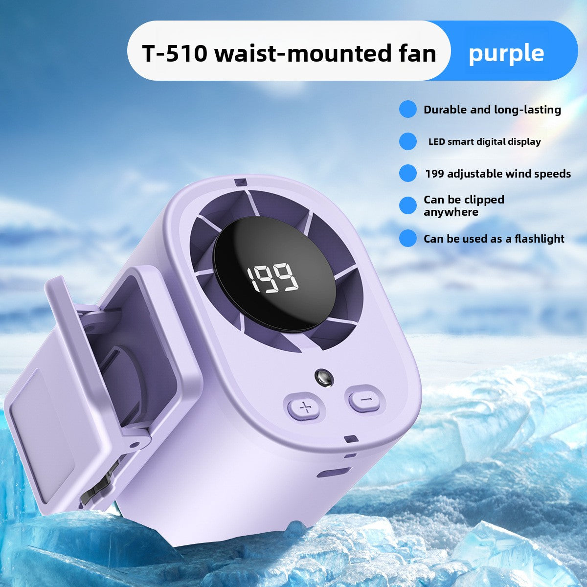 Portable USB Rechargeable Waist Fan with 5 Speeds — QIUOLA | qiuola.com