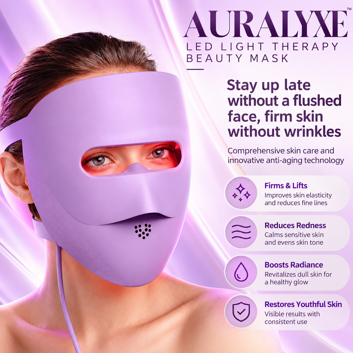AURALYXE LED Light Therapy Beauty Mask — QIUOLA | qiuola.com