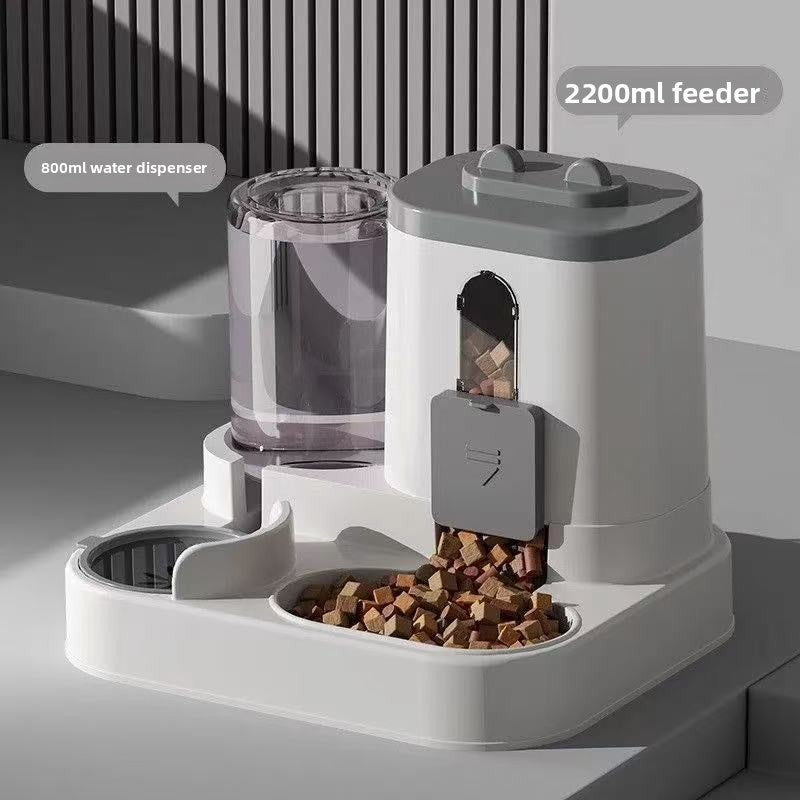 2-in-1 Pet Feeder & Water Bowl, Non-Electric — QIUOLA | qiuola.com