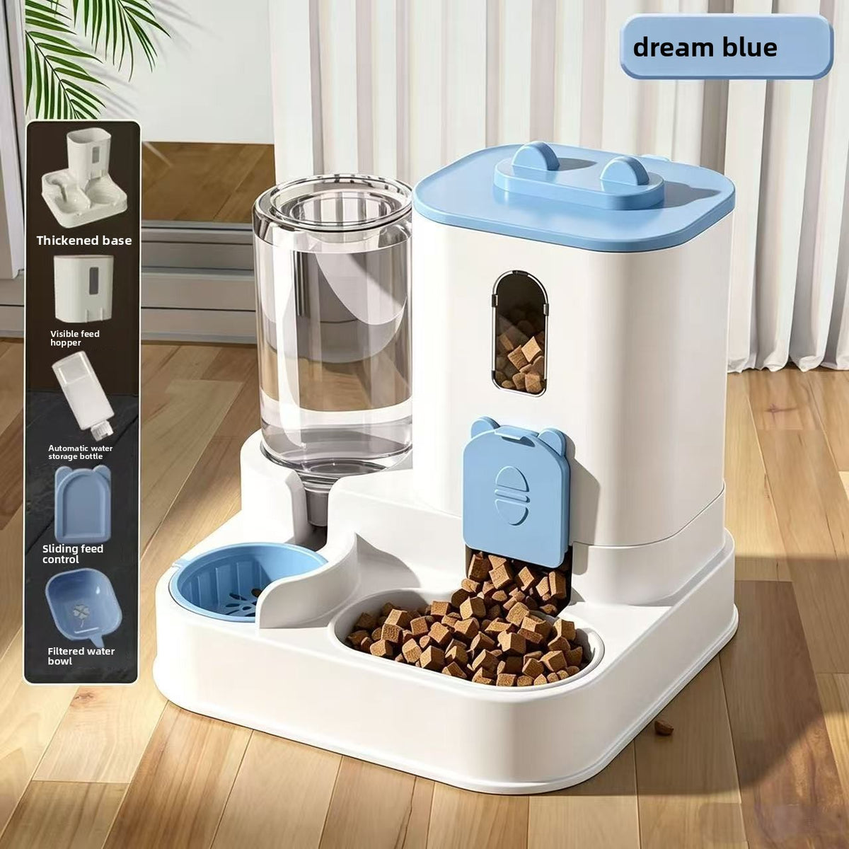 2-in-1 Pet Feeder & Water Bowl, Non-Electric — QIUOLA | qiuola.com