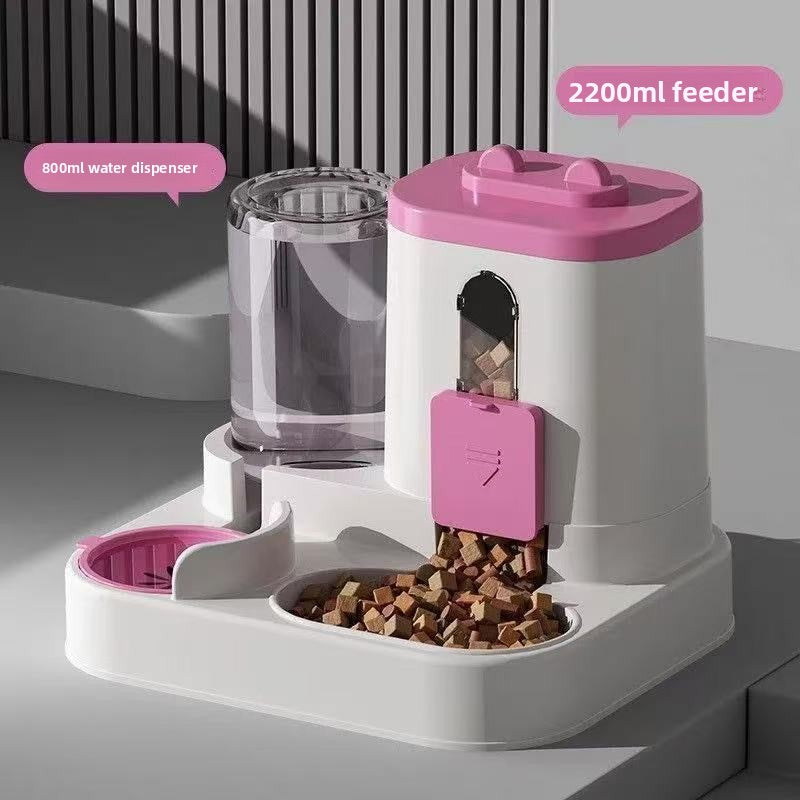 2-in-1 Pet Feeder & Water Bowl, Non-Electric — QIUOLA | qiuola.com