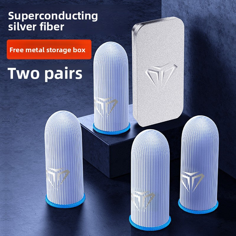 Silver-Fibre Gaming Finger Sleeves for Phones & Tablets