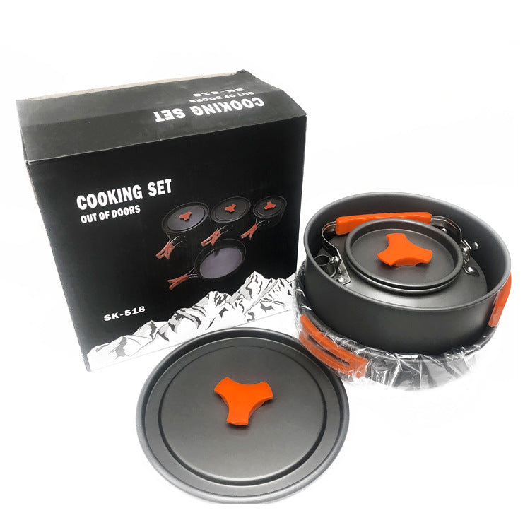 3-Piece Aluminium Camping Cookware Set with Kettle