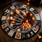 Halloween Round Crystal Velvet Rug Stain Wear Resistant Easy Clean