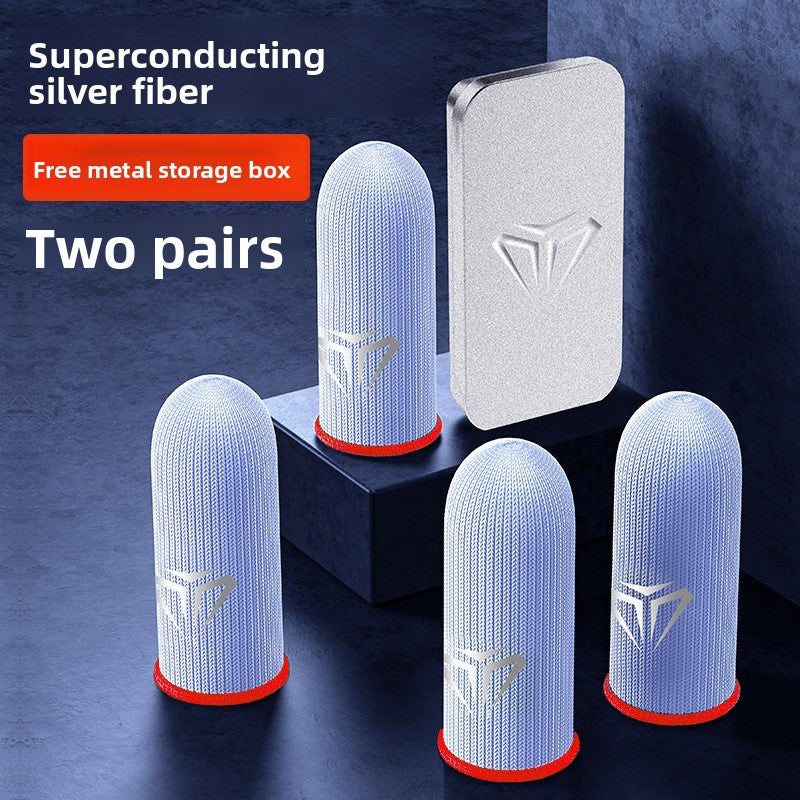 Silver-Fibre Gaming Finger Sleeves for Phones & Tablets
