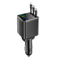M14 Retractable Multi-Port Car Charger