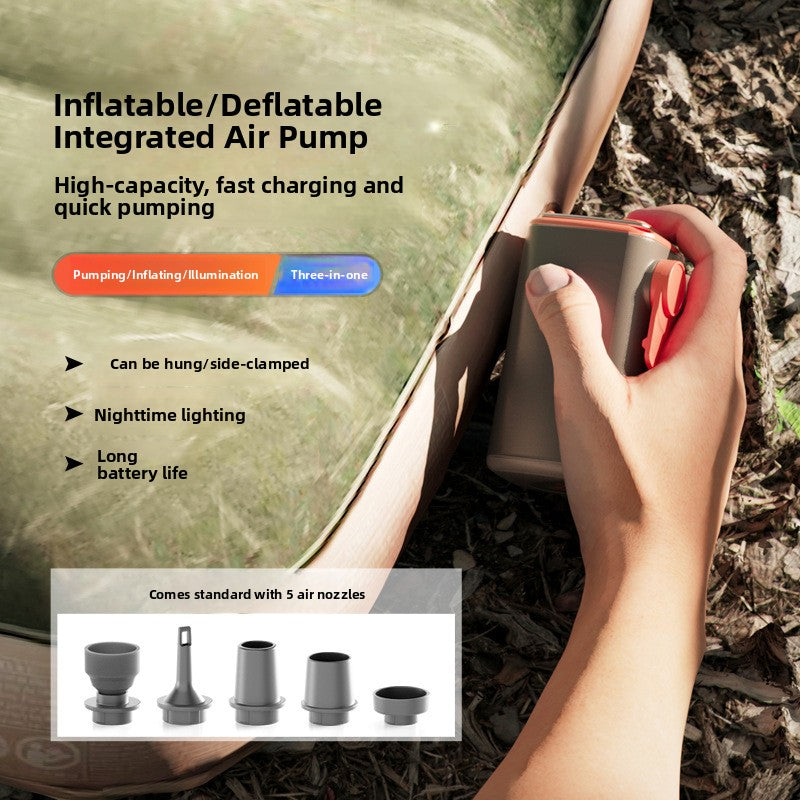 Portable Rechargeable Air Pump with Camping Light