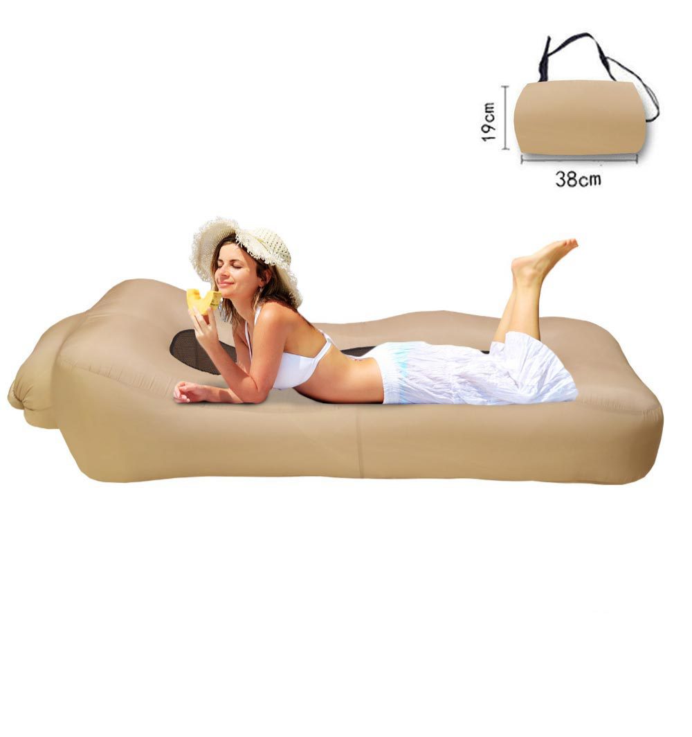Portable Inflatable Camping Lounger – 190 × 75 × 45 cm