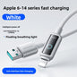 Smart Power-Off Braided Charging Cable with Indicator Light – 1.2m