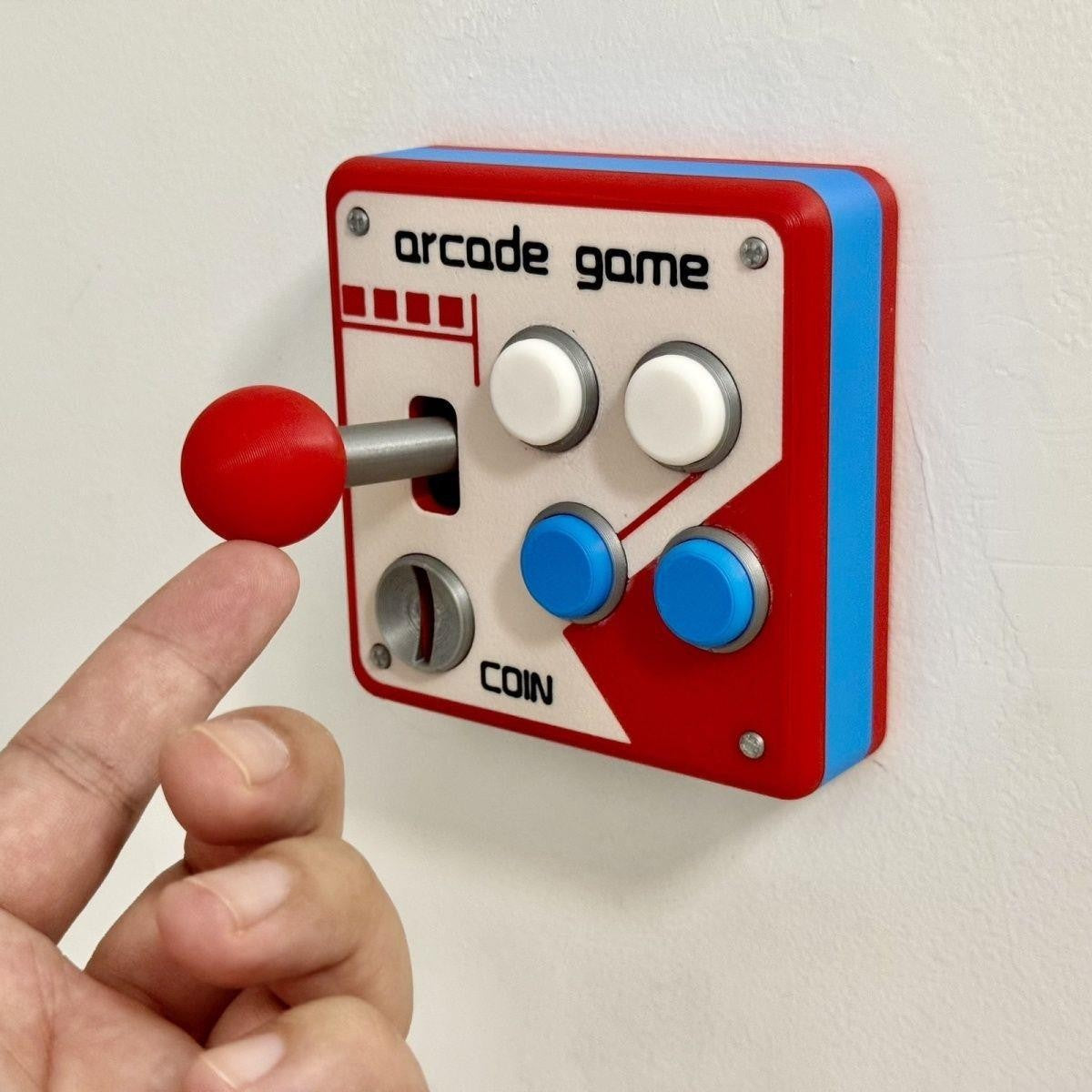 Retro Arcade Switch Panel Decor | 3D-Printed PLA