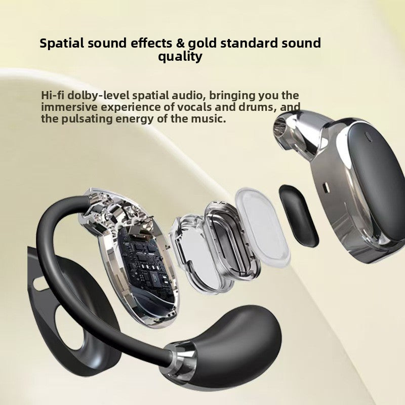 Open-Ear Bluetooth 5.4 Ear-Hook Headset — QIUOLA | qiuola.com