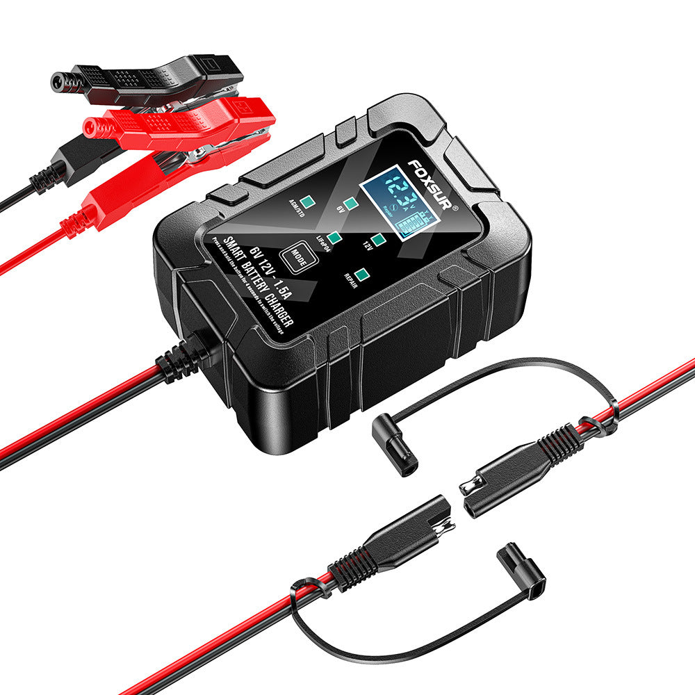 6V/12V 1.5A Automatic Battery Charger & Maintainer