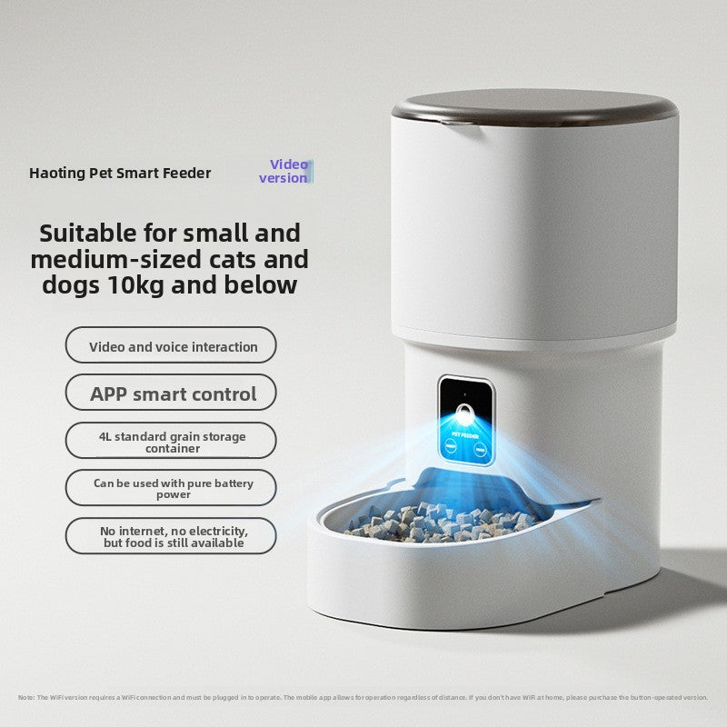 Automatic Pet Feeder – Timer, Wi-Fi & Video Options