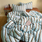 Striped Polyester Duvet Cover Set – 3 & 4 Pieces