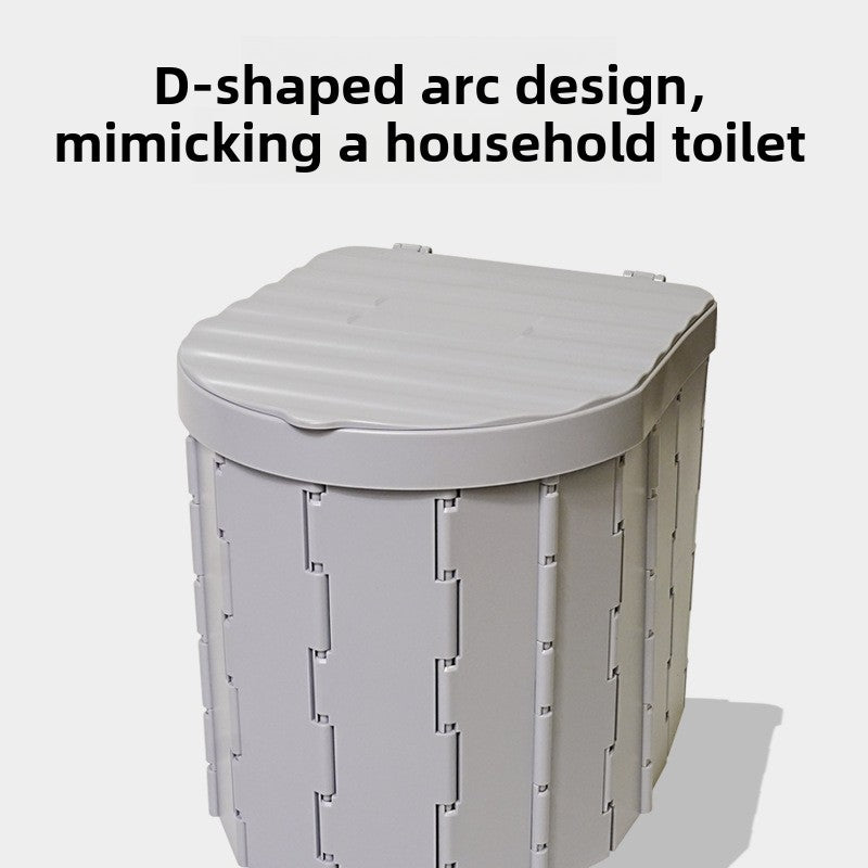 Portable Folding Camping Toilet with Lid