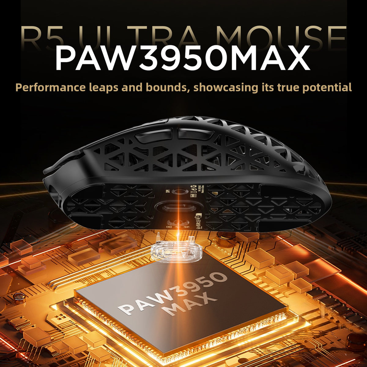ATTACK SHARK R5 Ultra Tri-Mode Carbon-Fibre Gaming Mouse
