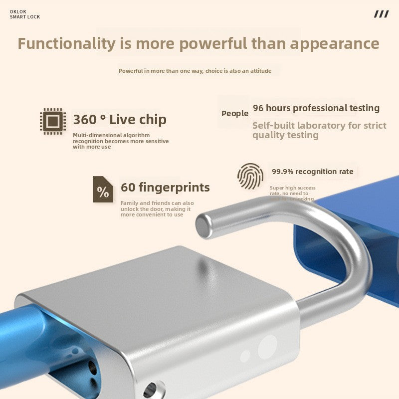 Smart Fingerprint Bluetooth Padlock with App Control