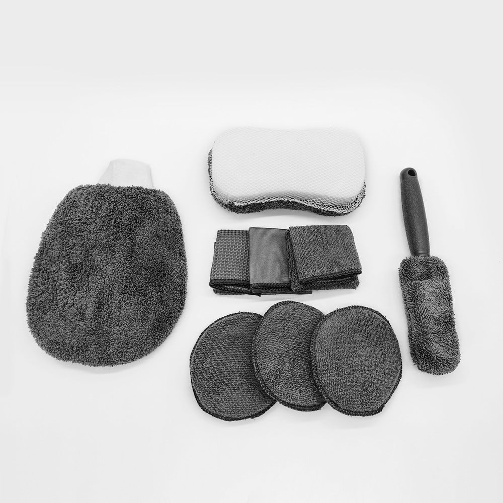 9-Piece Car Cleaning Kit with Wash Mitt & Wheel Brush — QIUOLA | qiuola.com