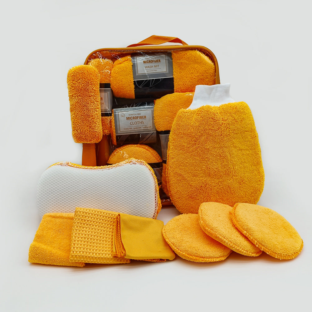 9-Piece Car Cleaning Kit with Wash Mitt & Wheel Brush — QIUOLA | qiuola.com