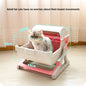 Semi-Enclosed Cat Litter Box with Tilt-Sifting Design — QIUOLA | qiuola.com