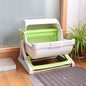 Semi-Enclosed Cat Litter Box with Tilt-Sifting Design — QIUOLA | qiuola.com