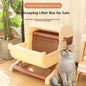 Semi-Enclosed Cat Litter Box with Tilt-Sifting Design — QIUOLA | qiuola.com